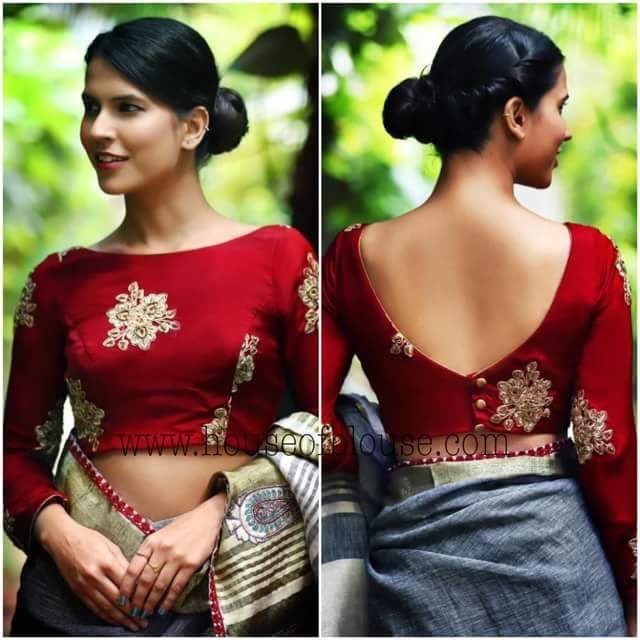 hot backless saree photos