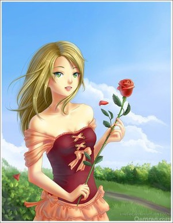 Girls with Rose profile pictures